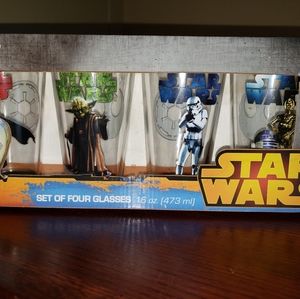 Disney star wars glasses set of 4